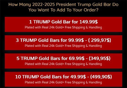 Trump Gold Bar