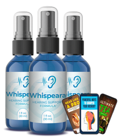 Whispeara is a natural supplement designed to support hearing health, boost cognitive function, and improve overall well-being by addressing tinnitus and enhancing mental clarity and emotional balance.