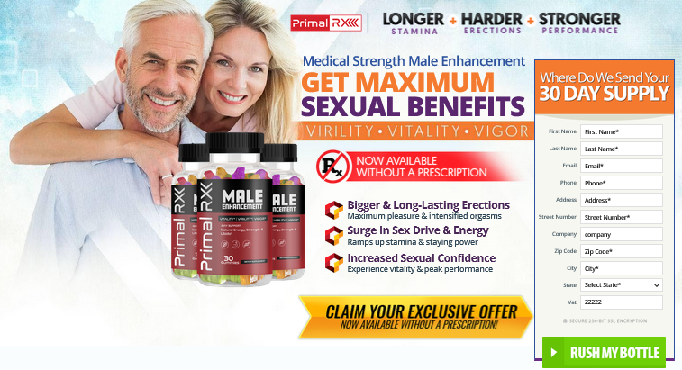 Primal RX Male Enhancement Gummies help boost libido, improve erections, and enhance sexual performance naturally. Unlock the benefits of better sexual health with Primal RX.